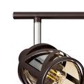 Naomi 4 Light Linear Bar Spotlight E14, Oiled Bronze/Polished Chrome/Amber additional 6