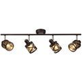 Naomi 4 Light Linear Bar Spotlight E14, Oiled Bronze/Polished Chrome/Amber additional 3