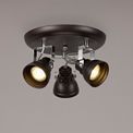 Tatum Adjustable, Oiled Bronze/Polished Chrome, Trio Round Spotlight Light additional 1
