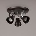 Tatum Adjustable, Oiled Bronze/Polished Chrome, Trio Round Spotlight Light additional 2