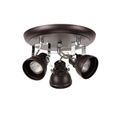 Tatum Adjustable, Oiled Bronze/Polished Chrome, Trio Round Spotlight Light additional 4