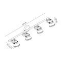 Tatum Adjustable Linear Bar Spotlight, 4 x GU10 (Max 10W LED), Oiled Bronze/Polished Chrome additional 9