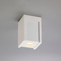 Ivy 1 Light Square Ceiling GU10, White Paintable Gypsum With Matt White Cover additional 1