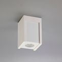 Ivy 1 Light Square Ceiling GU10, White Paintable Gypsum With Matt White Cover additional 2
