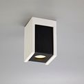 Ivy 1 Light Square Ceiling GU10, White Paintable Gypsum With Matt Black Cover additional 3