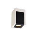 Ivy 1 Light Square Ceiling GU10, White Paintable Gypsum With Matt Black Cover additional 6