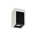 Ivy 1 Light Square Ceiling GU10, White Paintable Gypsum With Matt Black Cover additional 7