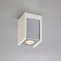 Ivy 1 Light Square Ceiling GU10, White Paintable Gypsum With Polished Chrome Cover additional 1