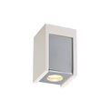 Ivy 1 Light Square Ceiling GU10, White Paintable Gypsum With Polished Chrome Cover additional 6