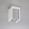 Ivy 1 Light Square Ceiling GU10, White Paintable Gypsum With Polished Chrome Cover additional 2