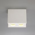 Ivy 2 Light Rectangular Ceiling GU10, White Paintable Gypsum With Matt White Cover additional 1