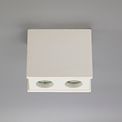 Ivy 2 Light Rectangular Ceiling GU10, White Paintable Gypsum With Matt White Cover additional 2