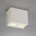 Ivy 2 Light Rectangular Ceiling GU10, White Paintable Gypsum With Matt White Cover additional 3