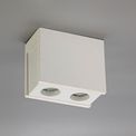 Ivy 2 Light Rectangular Ceiling GU10, White Paintable Gypsum With Matt White Cover additional 4