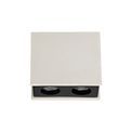 Ivy 2 Light Rectangular Ceiling GU10, White Paintable Gypsum With Matt Black Cover additional 5