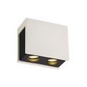 Ivy 2 Light Rectangular Ceiling GU10, White Paintable Gypsum With Matt Black Cover additional 6