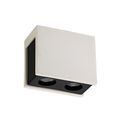 Ivy 2 Light Rectangular Ceiling GU10, White Paintable Gypsum With Matt Black Cover additional 7