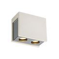 Ivy 2 Light Rectangular Ceiling GU10, White Paintable Gypsum With Polished Chrome Cover additional 6