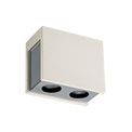 Ivy 2 Light Rectangular Ceiling GU10, White Paintable Gypsum With Polished Chrome Cover additional 7