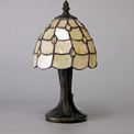 Camillie Tiffany Table Lamp, 1 x E14, Black/Gold, Beige/Clear Crystal Shade additional 2