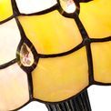 Camillie Tiffany Table Lamp, 1 x E14, Black/Gold, Beige/Clear Crystal Shade additional 9