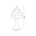 Camillie Tiffany Table Lamp, 1 x E14, Black/Gold, Beige/Clear Crystal Shade additional 10