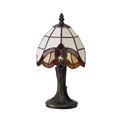 Carly Tiffany Table Lamp, 1 x E14, Cream/Amber/Clear Crystal Shade additional 4