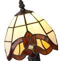 Carly Tiffany Table Lamp, 1 x E14, Cream/Amber/Clear Crystal Shade additional 5