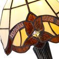 Carly Tiffany Table Lamp, 1 x E14, Cream/Amber/Clear Crystal Shade additional 6