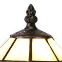 Carly Tiffany Table Lamp, 1 x E14, Cream/Amber/Clear Crystal Shade additional 8