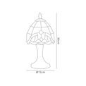 Carly Tiffany Table Lamp, 1 x E14, Cream/Amber/Clear Crystal Shade additional 10