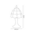 Oona Tiffany Table Lamp, 1 x E14, White/Blue/Clear Crystal Shade additional 10