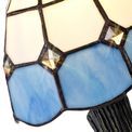 Oona Tiffany Table Lamp, 1 x E14, White/Blue/Clear Crystal Shade additional 8