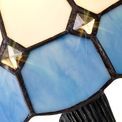 Oona Tiffany Table Lamp, 1 x E14, White/Blue/Clear Crystal Shade additional 5