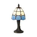 Oona Tiffany Table Lamp, 1 x E14, White/Blue/Clear Crystal Shade additional 3