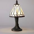 Cora Tiffany Table Lamp, 1 x E14, White/Grey/Clear Crystal Shade additional 1