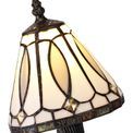 Cora Tiffany Table Lamp, 1 x E14, White/Grey/Clear Crystal Shade additional 5