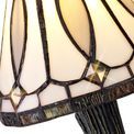 Cora Tiffany Table Lamp, 1 x E14, White/Grey/Clear Crystal Shade additional 6