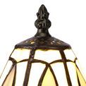 Cora Tiffany Table Lamp, 1 x E14, White/Grey/Clear Crystal Shade additional 8