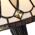 Cora Tiffany Table Lamp, 1 x E14, White/Grey/Clear Crystal Shade additional 9