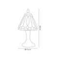 Cora Tiffany Table Lamp, 1 x E14, White/Grey/Clear Crystal Shade additional 10