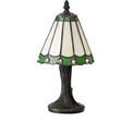 Una Tiffany Table Lamp, 1 x E14, Cream/Green/Clear Crystal Shade additional 4