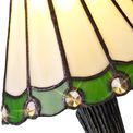 Una Tiffany Table Lamp, 1 x E14, Cream/Green/Clear Crystal Shade additional 7