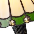 Una Tiffany Table Lamp, 1 x E14, Cream/Green/Clear Crystal Shade additional 6