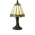 Una Tiffany Table Lamp, 1 x E14, Cream/Green/Clear Crystal Shade additional 3