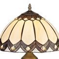 Bridget Tiffany Table Lamp, 1 x E27, Aged Antique Brass Base/Cream/Brown Glass/Clear Crystal additional 5