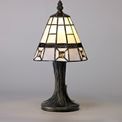 Scarlet Tiffany Table Lamp, 1 x E14, Cream/Grey/Clear Crystal Shade additional 1