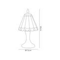 Una Tiffany Table Lamp, 1 x E14, Cream/Red/Clear Crystal Shade additional 10