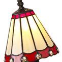 Una Tiffany Table Lamp, 1 x E14, Cream/Red/Clear Crystal Shade additional 9