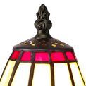 Una Tiffany Table Lamp, 1 x E14, Cream/Red/Clear Crystal Shade additional 6